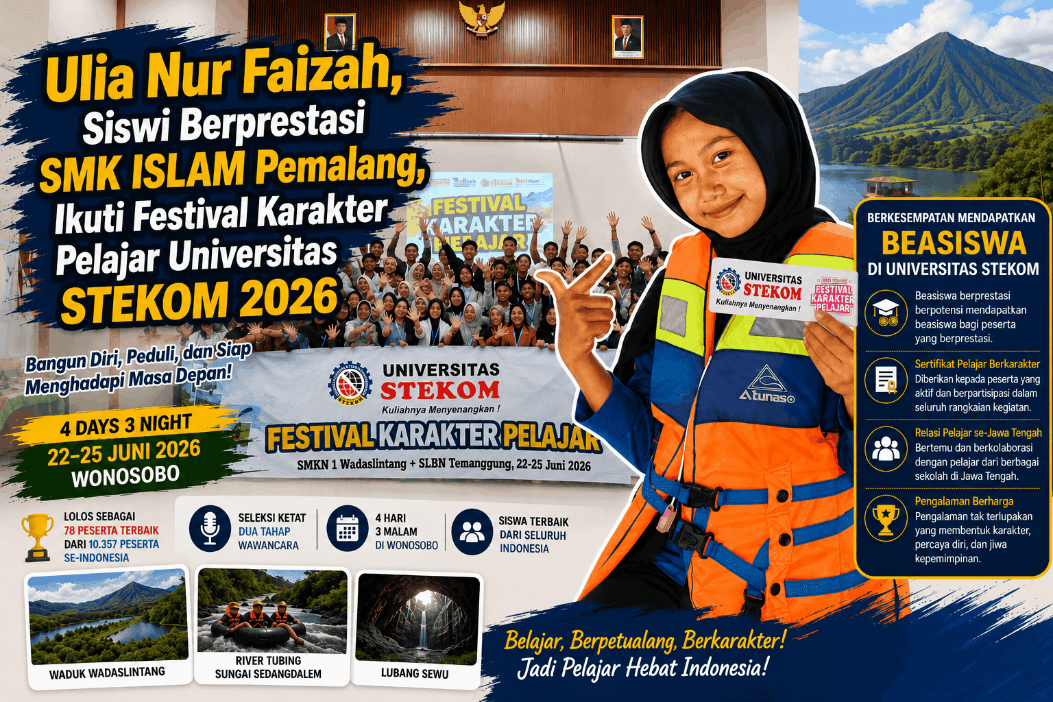 Ulia Nur Faizah, Siswi Berprestasi SMK ISLAM Pemalang, Ikuti Festival Karakter Pelajar Universitas STEKOM 2026