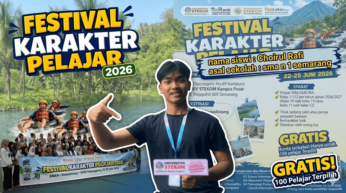 Choirul Rafi dari SMAN 1 Semarang Terpilih Mengikuti Festival Karakter Pelajar Universitas STEKOM 2026 yang Menginspirasi