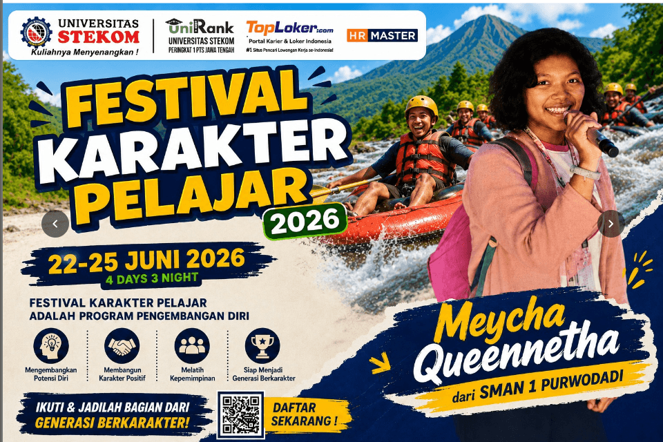 Meycha Queennetha, Siswi SMAN 1 Purwodadi Terpilih Mengikuti Festival Karakter Pelajar Universitas STEKOM 2026